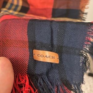 Coach scarf - authentic with leather tag